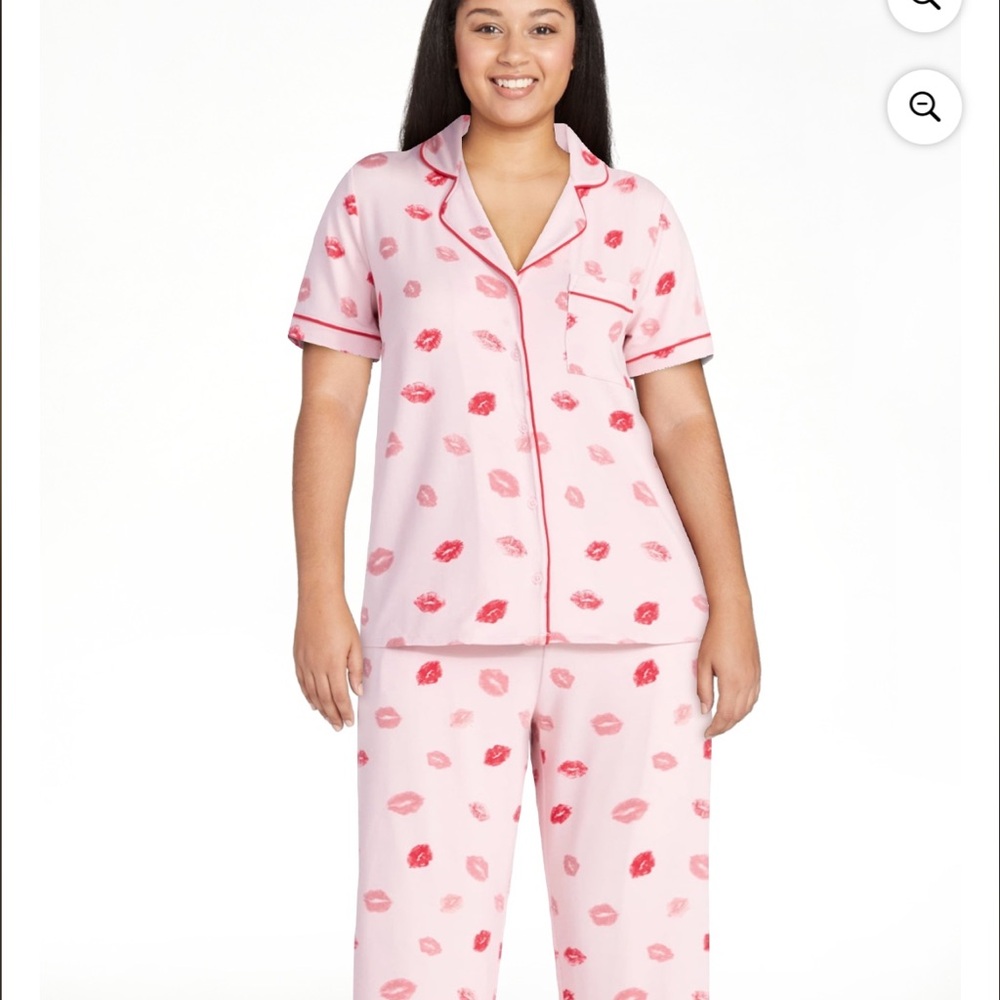 Joyspun Women’s Dreamy Soft Collection - Pink Sky Kiss Marks